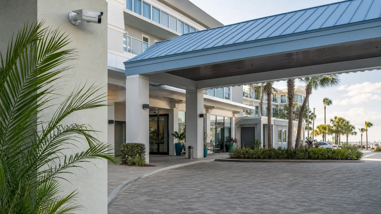 Networked surveillance camera for a retail or hospitality property