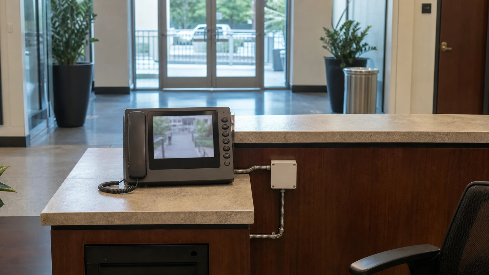Intercom System Installation planning for a managed commercial entrance
