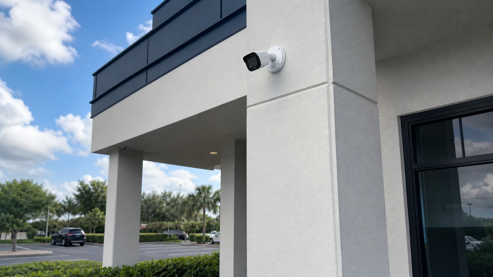 Professional security camera installation for a Tampa Bay commercial property