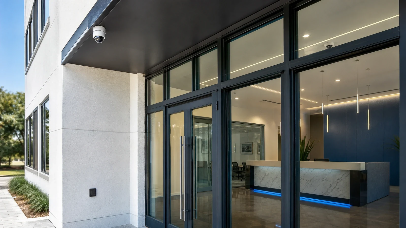 Office security camera planning in Tampa for small suites and larger multi-tenant office buildings.