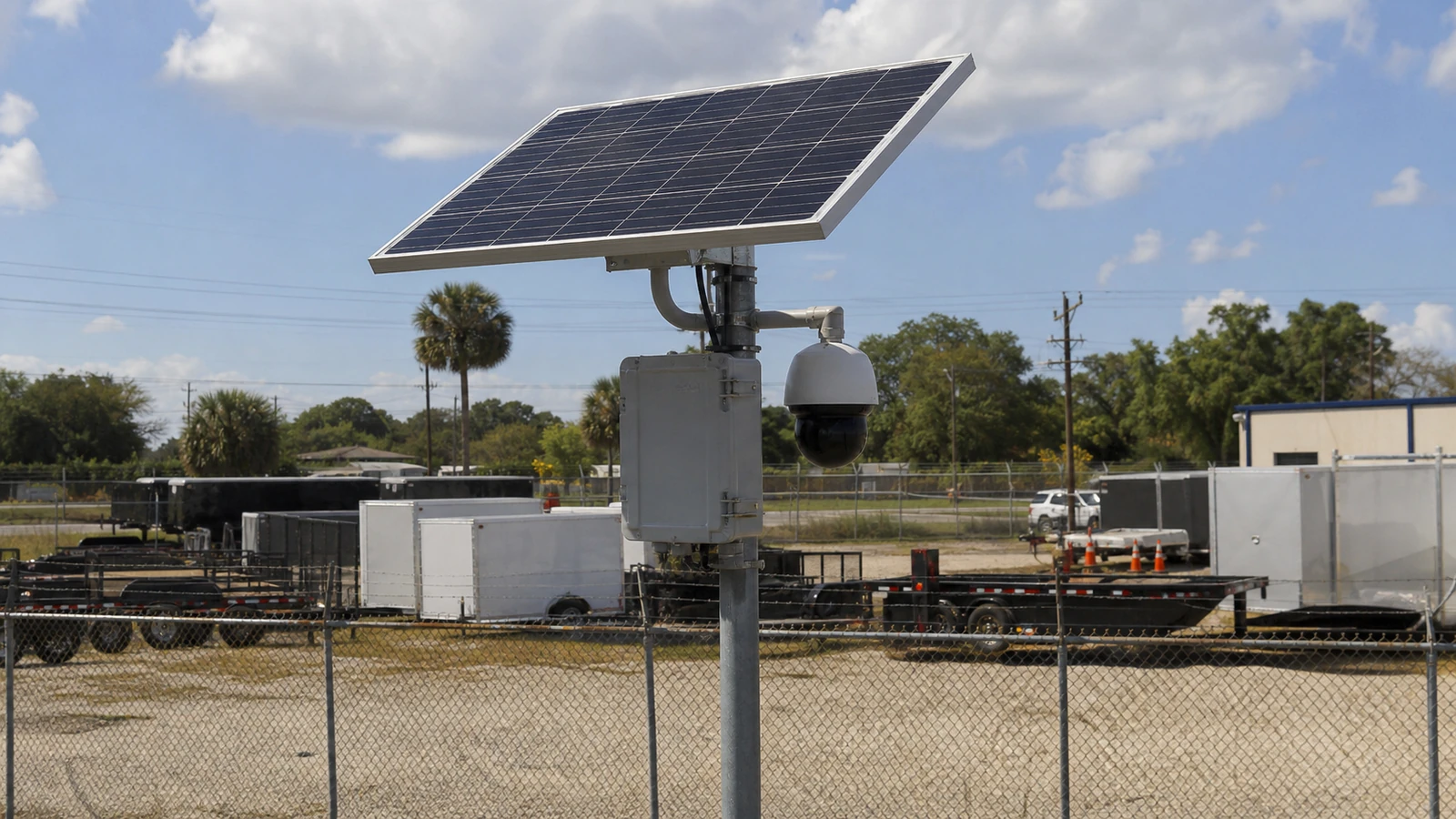 Solar Camera Systems for Commercial Sites for a Tampa commercial property with planned camera coverage and supporting infrastructure.